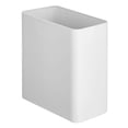 thumbnail image 5 of Bote de basura mDesign de acero inoxidable delgado rectangular de 10 litros, blanco, 5 of 5