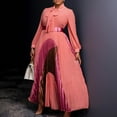 thumbnail image 3 of Women's Fall Dresses Flowy Casual Floral Maxi Dress Smocked Tiered Long Dress, 3 of 5