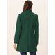 thumbnail image 4 of Abrigo De Invierno Elegante PaMujer Abrigo Largo De Un Solo Pecho Con Cuello Alto En Mitad Del Muslo Verde Oscuro L, 4 of 6