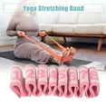 thumbnail image 2 of Correa de estiramiento de yoga Unique Bargains, correa de yoga con 8 lazos, banda de ejercicio altamente elástica color rosa, 2 of 7