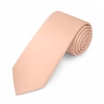 thumbnail image 2 of Jacob Alexander Men's Solid Color 2.75 inch Width Slim Neck Tie - Peach, 2 of 8