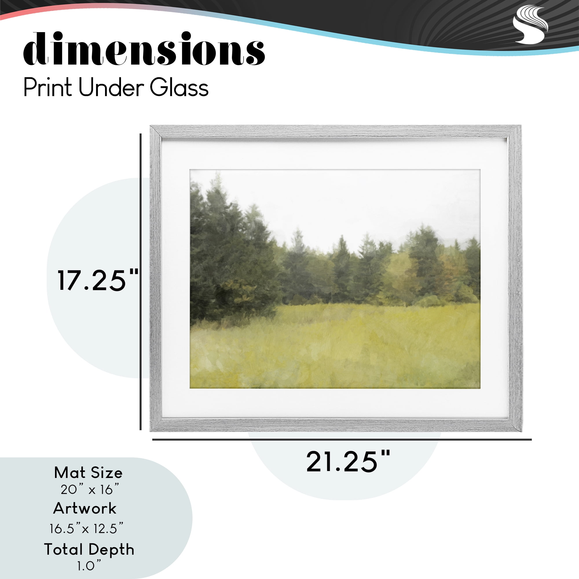 Stupell Industries The Forest's Vast Clearing Gray Framed Print Under Glass, design by Kim Curinga