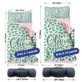 thumbnail image 6 of KAINSY Custom Name Toddler Nap Mat, Plant Theme with Green Leaves, Cozy Sleeping Bag Blanket for Boys and Girls, Perfect for Preschool, Daycare, Home, Travel, and Sleepovers, 6 of 8