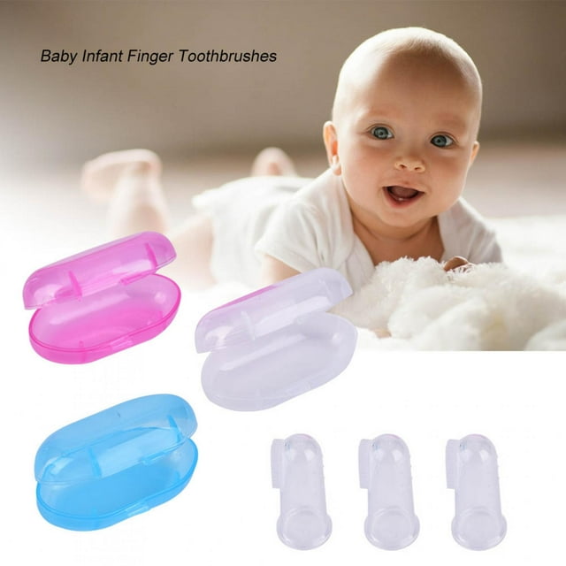 Cepillo de dientes para bebés NikouMX Silicona transparente con estuche