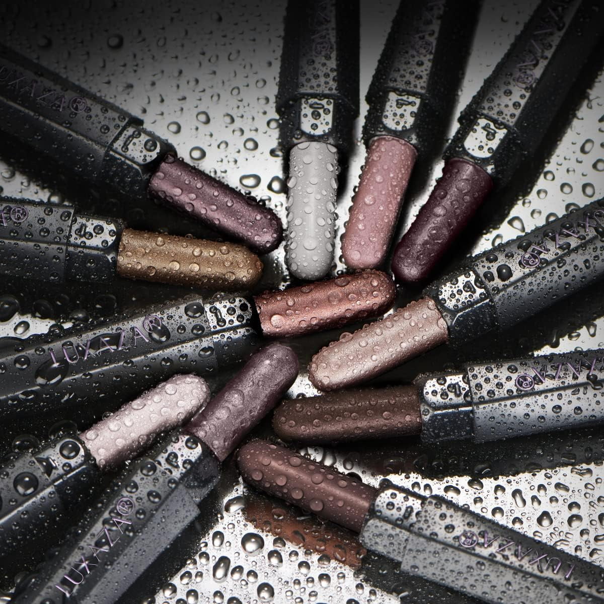 LUXAZA PRO Brown Eyeshadow Stick Makeup Set 10PCS, Neutral Shimmer And Matte Cream Eye Shadow Palette, Metallic Bronze Smoky Eyeliner Brightener Crayon Pencil Kit, Ideal Gift for Women -Ash Rose