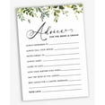 thumbnail image 2 of Inkdotpot Pack Of 50 Greenery Advice Cards, Advice & Wishes For The Bride and Groom, Mr and Mrs Wedding Game Activity 5x7 inches, 2 of 8