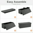 thumbnail image 5 of MyDepot Foldable Storage Ottoman Bench – Padded Seat, Multi-Room Organizer for Bedroom/Entryway, 5 of 9