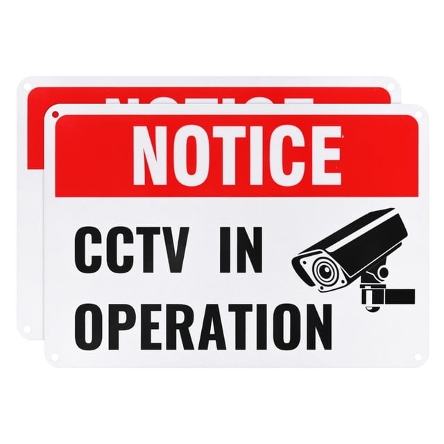 Uxcell 1-Pack Señal de Vigilancia por Video 24 Horas, 10" x 7" Señal de Advertencia Reflectante de Aluminio para Casa/Negocio