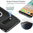 thumbnail image 4 of Designed for Samsung Galaxy S10 Plus / S10+ Case 6.4" Rotating Ring Holder Crystal Clear Back Shock-Absorption Electroplated Frame Soft TPU Bumper Cover Phone Case - Black, 4 of 14