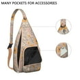 thumbnail image 3 of Watercolor Flower Sling Bag - Soft Botanical Garden Print, Multi-Functional Shoulder Pack, 3 of 4