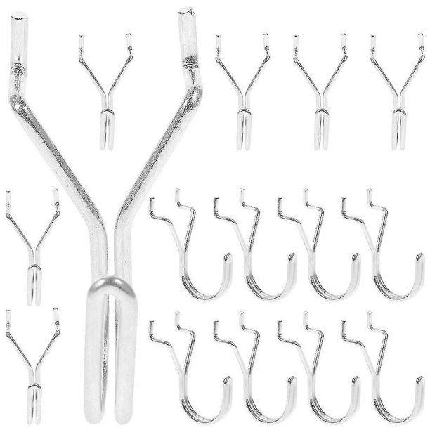 15pcs Pegboard Hooks Metal Pegboard Board Hooks Home Garage Shop Utility Hangers