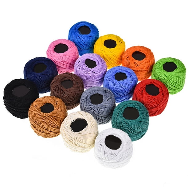 16 rollos de hilo de coser, hilo de bordar para coser a mano, máquina de coser, acolchado y manualidades para principiantes, colores aleatorios.