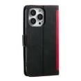 thumbnail image 2 of Wallet Case for iPhone 14,Decase Double Color Retro Style Protective PU Leather Folio Cover with Card Holder & Hand Strap,Men Women Stylish Flip Case,for Apple iPhone 14 - Red, 2 of 6
