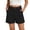 *Black, variant on Women's Pleated High Waist Roll Cuff Dress Shorts with Pockets,Casual Loose Fit Work Shorts Green,Women's Plus L