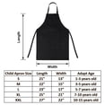 thumbnail image 2 of TOPTIE Kids Aprons with Pocket & Adjustable Strap, Child Chef Bib Apron for Kitchen Cooking Baking Painting-Black-XXL, 2 of 8