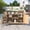 Natural + Garden & Outdoor + Classic,Farmhouse,French Country,Luxury,Modern + Wood + Stainless Steel, variant on K&K Grey Blue Farmhouse Rolling Outdoor Bar Cart, Solid Fir Wood Kitchen Island with Stainless Steel Top, Spice & Towel Rack, 1 Pack, 50.25"W x 18.5"D x 36.25"H