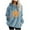 Light Blue, variant on Women Hooded Sweatshirt Long Sleeve Warm Wool Pockets Drawstring Stylish Fleece Top Perfect for Daily Wear and Parties Winter Essential Fashion Apparel Blue XXL