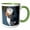 Green/White, variant on 3drose, Atlantic Puffin, Latrabjerg Peninsula, Iceland - Eu14 Rbe0049 - Ralph H. Bendjebar, 11oz Two-tone Green Mug