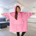 thumbnail image 4 of Sudadera de franela con capucha de gran tamaño para el hogarsudadera de canguro Likrtyny Para estrenar, 4 of 8