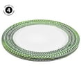 thumbnail image 5 of Koyal Wholesale Acrylic Charger Plates Round Green Greenery Leaf Edge Design - Set of 4 Buy Bulk for Weddings and Events, 5 of 5