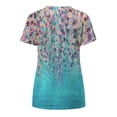 thumbnail image 5 of Blusa de manga corta con cuello en V informal para mujer a la moda, camisetas de verano Pompotops  hkajfhjk463547, 5 of 5