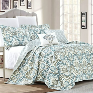 MarCielo 3 Piece Quilted Bedspread, Printed Quilt, Quilt Set Bedding ...