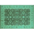 thumbnail image 1 of Ahgly Company Indoor Rectangle Oriental Turquoise Blue Traditional Area Rugs, 4' x 6', 1 of 4