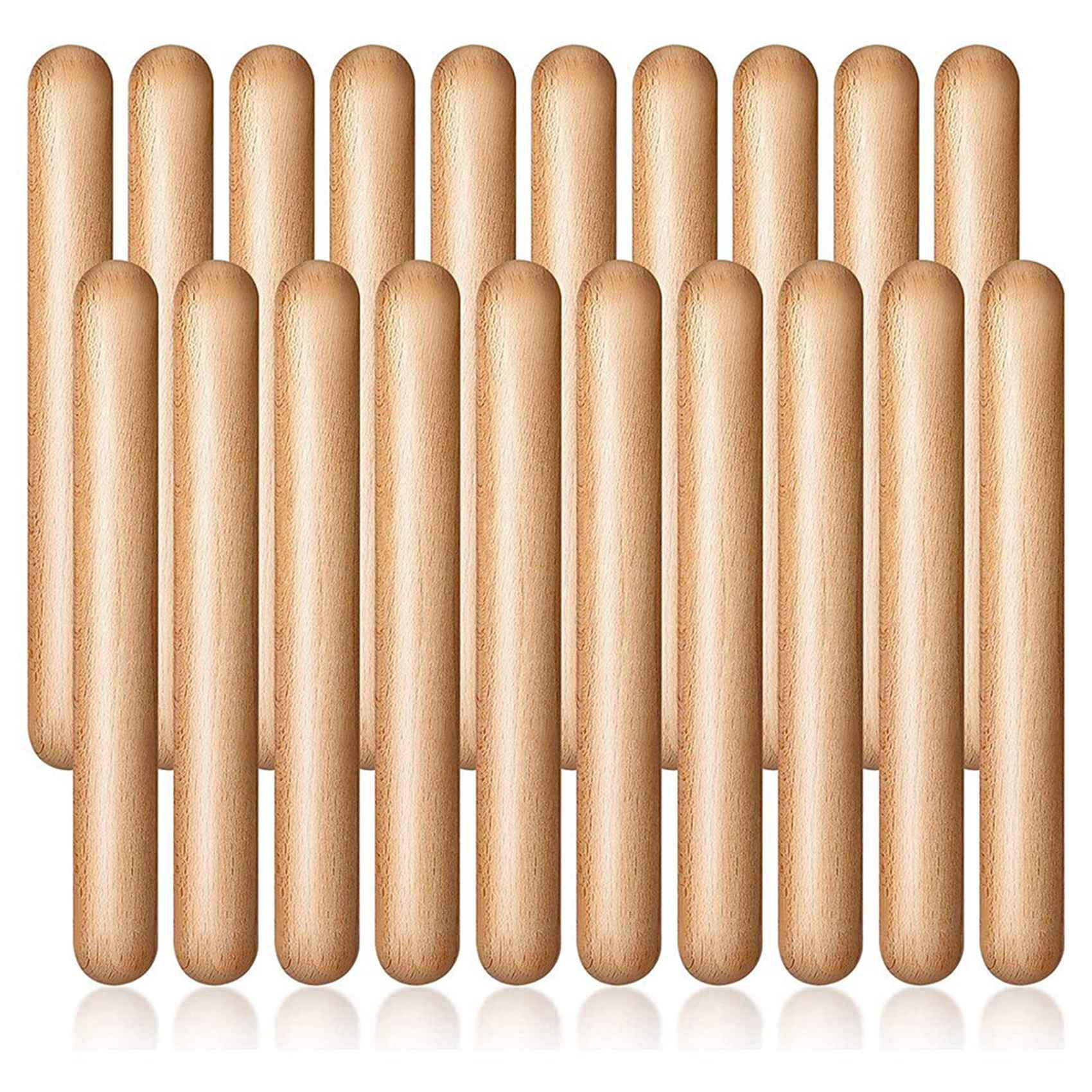 40Pieces 8 Inch Kids Rhythm Sticks Music Lummi Sticks Classical Wood Claves Musical Percussion Instrument Musical Sticks