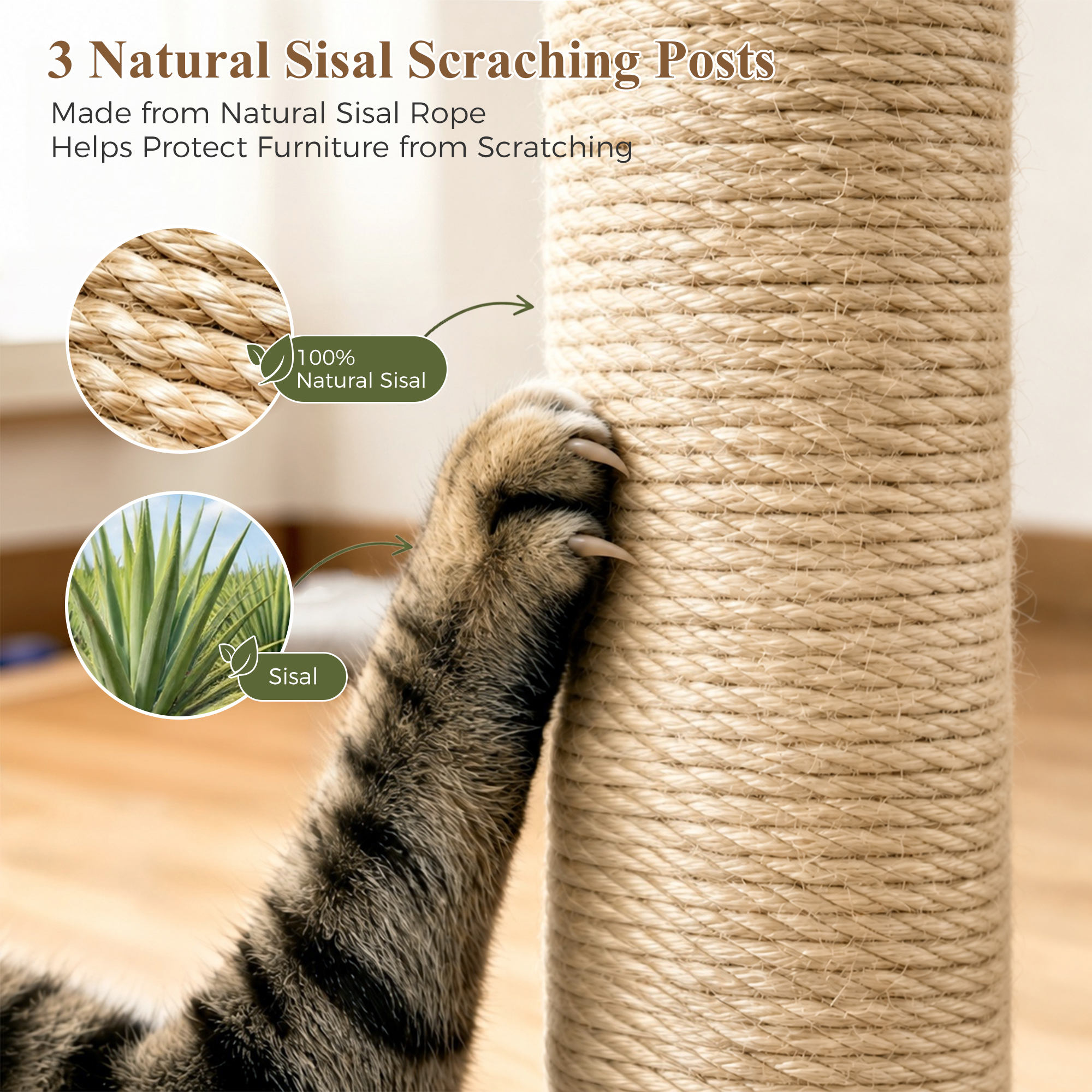 Pawz Road 42-Inch Cat Tree Condo, Light Gray photo 8