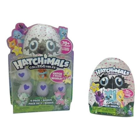 Hatchimals Colleggtibles 4 Pack + Bonus & 1 Pack Randomly Picked Set