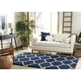 thumbnail image 4 of SAFAVIEH Hudson Arline Plush Geometric Shag Area Rug, Navy/Ivory, 11' x 11' Square, 4 of 10