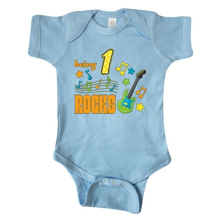 

Inktastic Being One Rocks- first birthday Gift Baby Boy or Baby Girl Bodysuit