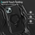 thumbnail image 5 of Decase for iPhone 15 Plus with  Built-in Ring Holder Stand Case,Military Grade Shockproof Protective,Slim Rugged Anti-Scratch Non-Slip Hard Phone Cover Case for iPhone 15 Plus,Black, 5 of 9