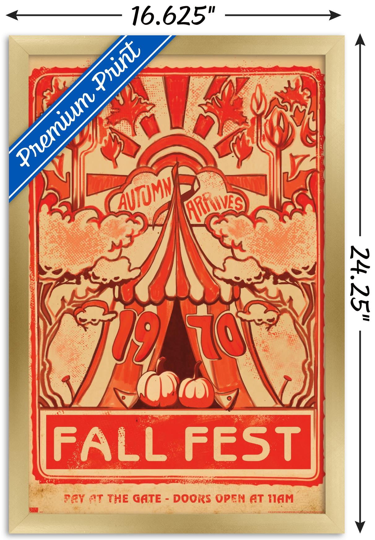 Five Nights at Freddy's: Help Wanted 2 - Fall Fest Wall Poster, 14.725" x 22.375" Framed