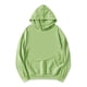 thumbnail image 1 of Sudadera con capucha para hombre, manga larga, con cordón sólido y bolsillo Verde claro L, 1 of 6