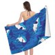 thumbnail image 2 of Toalla de playa COMFAR Cute Shark de microfibra para niños, 76 x 152 cm, 2 of 7