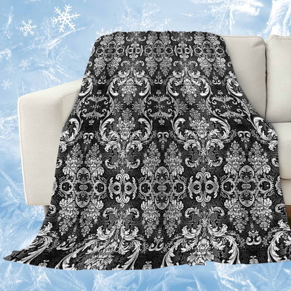 Black and White Cooling Blanket,Lightweight Breathable Summer Throw Blanket with Double Sided Cold Effect,Modern Luxurious Geometric Abstract Art Picnic Blankets Bed Sheet for Hot Sleepers 50"x60"