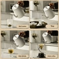 thumbnail image 3 of 1000W Electric Gooseneck Kettle 1000ml 304 Stainless Steel Coffee Pot Intelligent Temperature LED Display for Coffee Tea,White, 3 of 9