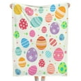 thumbnail image 5 of Aooww Soft Flannel Throw Blanket with Traditional Easter Bunny Patterns for Couch and Bed,F, 5 of 6