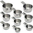 thumbnail image 2 of Hudson Essentials Juego de tazas medidoras de acero inoxidable (juego de 9 piezas) - Juego apilable con boquilla - Incluye 2 tazas y 1,5 tazas, 2 of 5