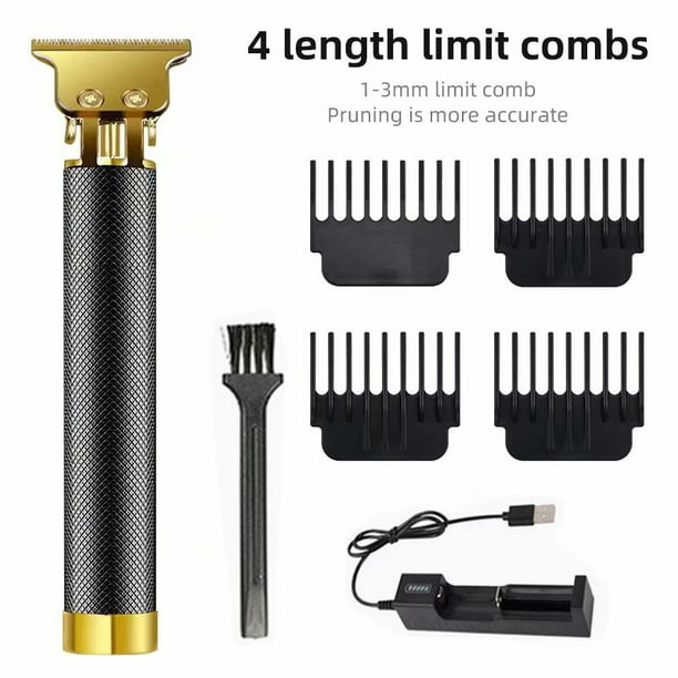 T9 Professional Hair Clipper Electric Hair Trimmer Cordless Rechargeable Shaver  Trimmer Men Barber Hair Cutting Machine For Men Adult Kid old, Black & Gold  Base Stand Charging 