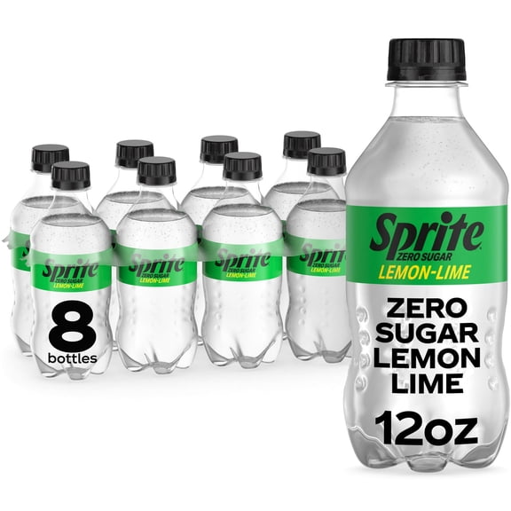 Sprite Zero Sugar Lemon Lime Soda Pop, 12 fl oz, 8 Pack Bottles