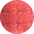 thumbnail image 1 of Ahgly Company Indoor Round Oriental Red Industrial Area Rugs, 5' Round, 1 of 4