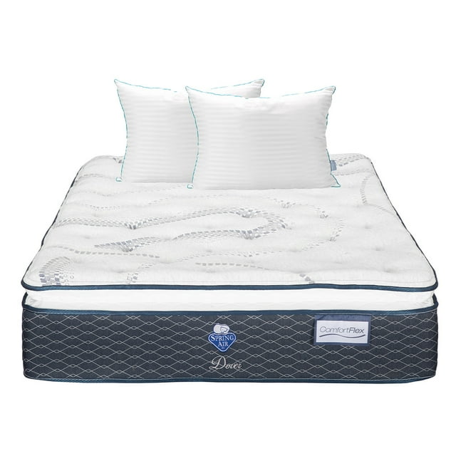 Colchón Queen Size Spring Air Dover con Almohada Royal Twin