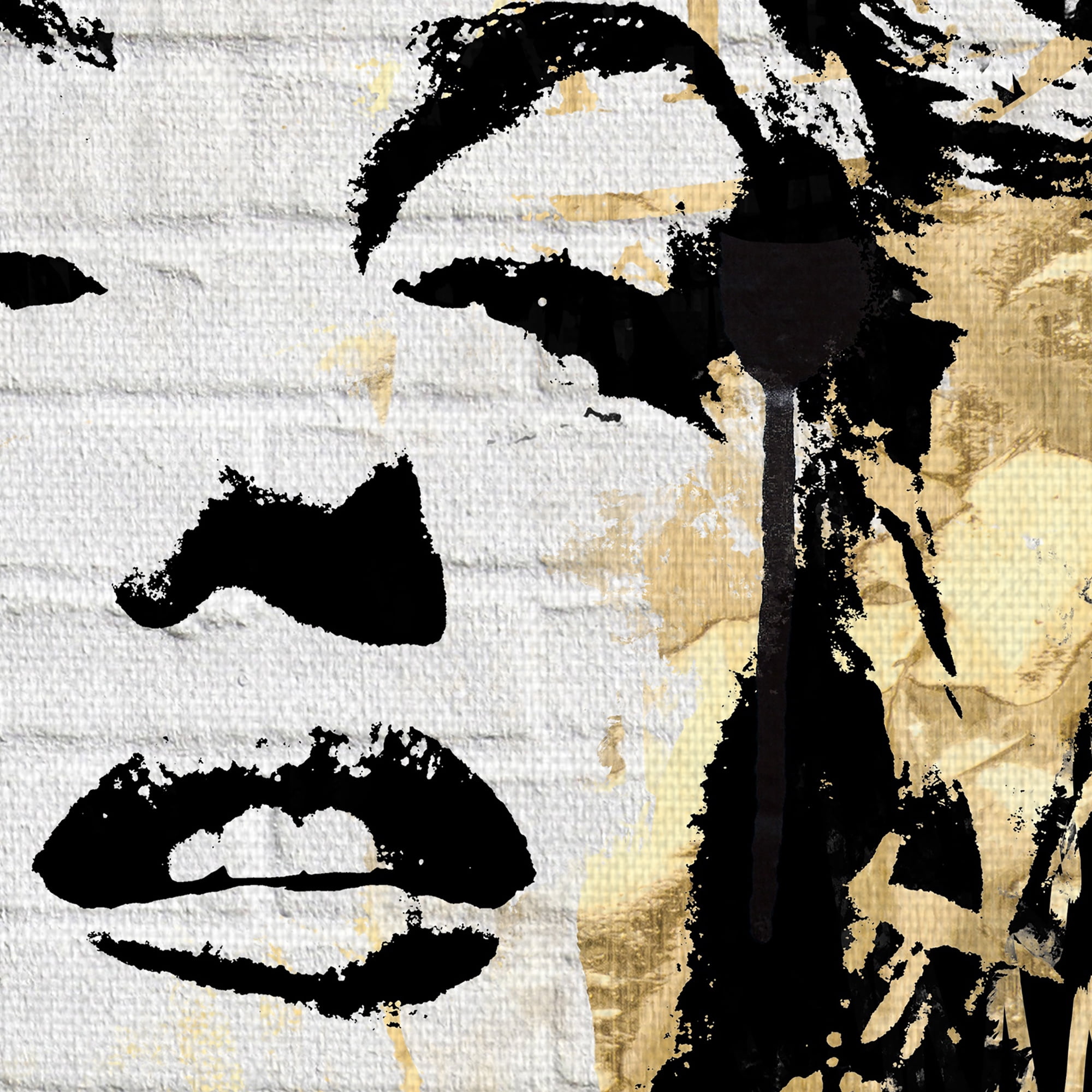Masterpiece Art Gallery Marilyn In Gold By Belle Maison Canvas Art Print 24" x 36"