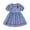Blue, variant on Efsteb Summer Dress for Girls Cute Puff Sleeve Dress Cotton Casual Plaid A-Line Dresses (Blue,5 Years)