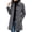 Gray, variant on Elegant Wool Coat for Women Notch Lapel Long Sleeve Button Front Mid Length Casual Outerwear