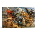 thumbnail image 1 of ARTCANVAS A Hunt of Lions, Tigers and Leopards 1615 Canvas Art Print by Peter Paul Rubens - Size: 12" x 8" (0.75" Deep), 1 of 9