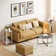 thumbnail image 5 of HOMLUX 11.5" x 13.4" x 22.8" 3-Tier Wood Nightstand Modern End Table, Oak & White, 5 of 6