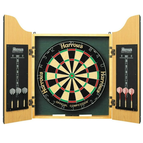 Harrows Pro's Choice Complete Darts Set, Includes Cabinet, Dartboard and Darts